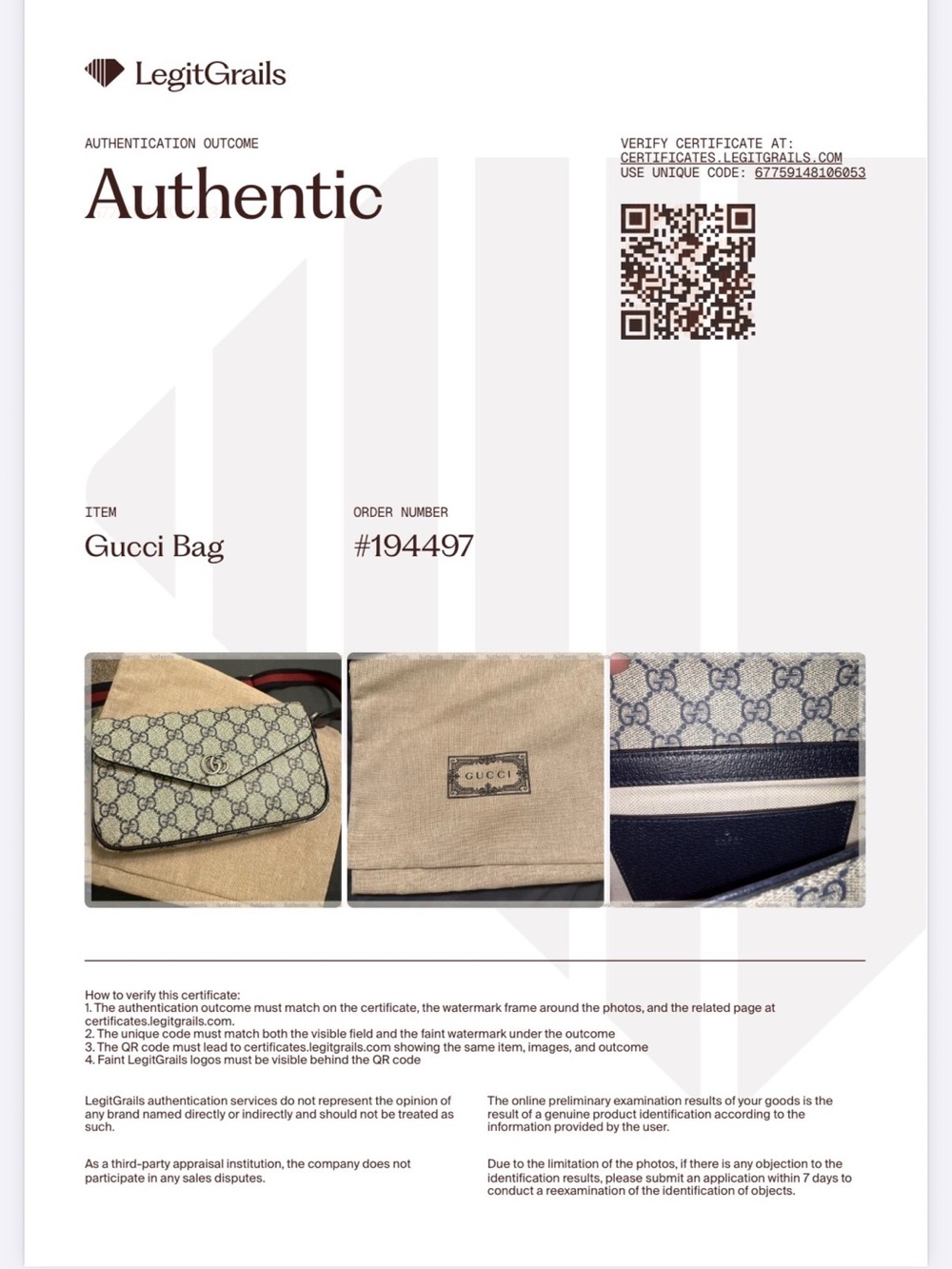 🔥Gucci Beige GG Supreme Crossbody with Navy and Red Web Strap with COA🔥 - Picture 5 of 17